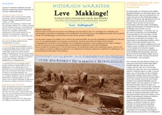Werkstuk Leve Makkinga! Schans Makkinga Friese Waterlinie